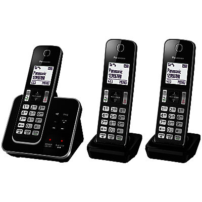 Panasonic KX-TGD323EB Digital Cordless Phone with Nuisance Call Control and Answering Machine, Trio DECT Panasonic KX-TGD323EB Digital Cordless Phone with Nuisance Call Control and Answering Machine, Trio DECT